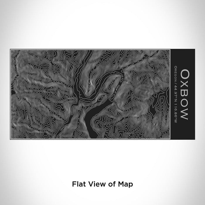 Rendered View of Oxbow Oregon Map Engraving on 17oz Stainless Steel Insulated Cola Bottle in Black