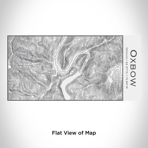 Rendered View of Oxbow Oregon Map Engraving on 17oz Stainless Steel Insulated Cola Bottle in White