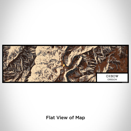 Flat View of Map Custom Oxbow Oregon Map Enamel Mug in Ember
