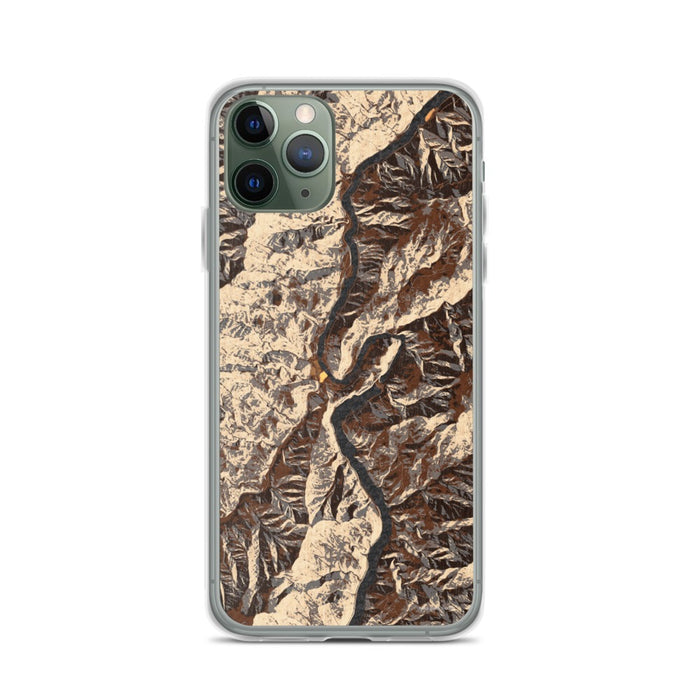 Custom iPhone 11 Pro Oxbow Oregon Map Phone Case in Ember