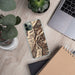 Custom Oxbow Oregon Map Phone Case in Ember on Table with Laptop and Plant