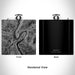 Rendered View of Oxbow Oregon Map Engraving on 6oz Stainless Steel Flask in Black