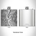 Rendered View of Oxbow Oregon Map Engraving on 6oz Stainless Steel Flask