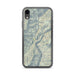 Custom iPhone XR Oxbow Oregon Map Phone Case in Woodblock