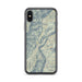 Custom iPhone X/XS Oxbow Oregon Map Phone Case in Woodblock