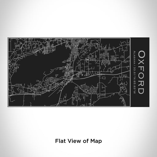 Rendered View of Oxford Alabama Map Engraving on 17oz Stainless Steel Insulated Cola Bottle in Black