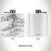 Rendered View of Oxford Alabama Map Engraving on 6oz Stainless Steel Flask in White