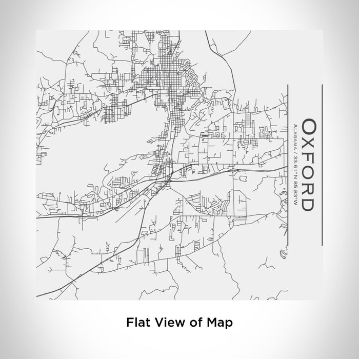 Rendered View of Oxford Alabama Map Engraving on 17oz Stainless Steel Insulated Tumbler in White