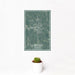 12x18 Oxford Mississippi Map Print Portrait Orientation in Afternoon Style With Small Cactus Plant in White Planter