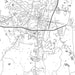 Oxford Mississippi Map Print in Classic Style Zoomed In Close Up Showing Details