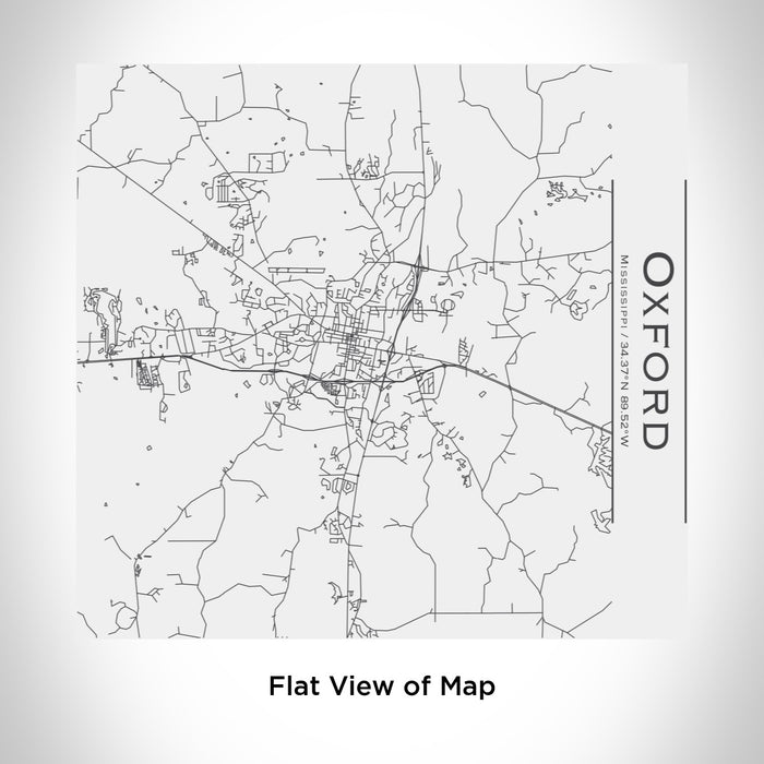 Rendered View of Oxford Mississippi Map Engraving on 17oz Stainless Steel Insulated Tumbler in White
