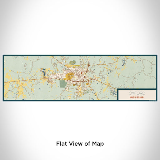 Flat View of Map Custom Oxford Mississippi Map Enamel Mug in Woodblock