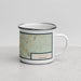 Right View Custom Oxford Mississippi Map Enamel Mug in Woodblock