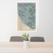 24x36 Oxnard California Map Print Portrait Orientation in Afternoon Style Behind 2 Chairs Table and Potted Plant