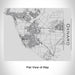 Rendered View of Oxnard California Map Engraving on 20oz Stainless Steel Insulated Bottle with Bamboo Top