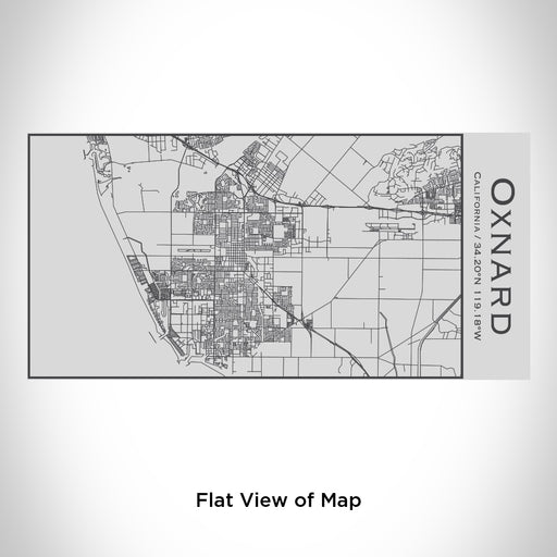 Rendered View of Oxnard California Map Engraving on 17oz Stainless Steel Insulated Cola Bottle