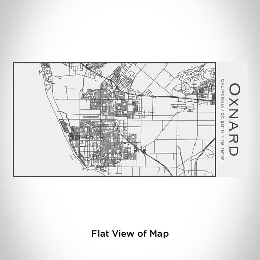 Rendered View of Oxnard California Map Engraving on 17oz Stainless Steel Insulated Cola Bottle in White