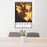 24x36 Oxnard California Map Print Portrait Orientation in Ember Style Behind 2 Chairs Table and Potted Plant