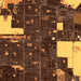 Oxnard California Map Print in Ember Style Zoomed In Close Up Showing Details