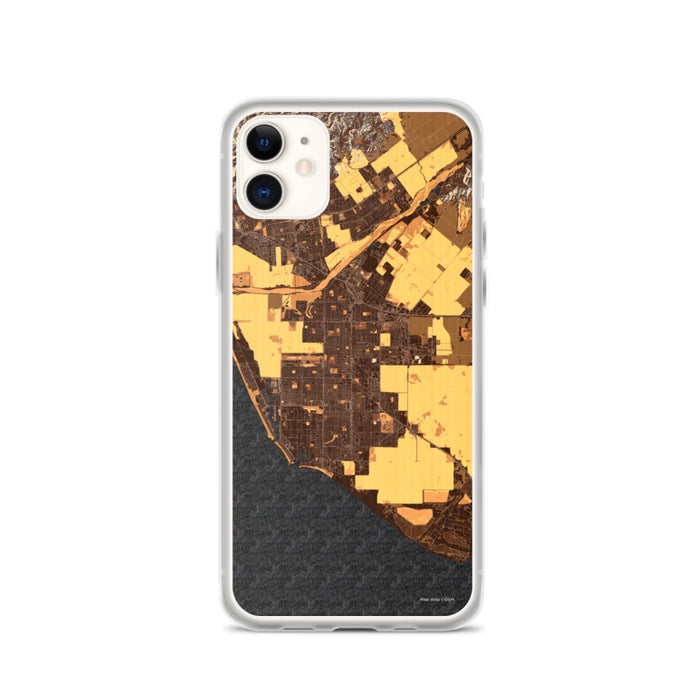 Custom Oxnard California Map Phone Case in Ember