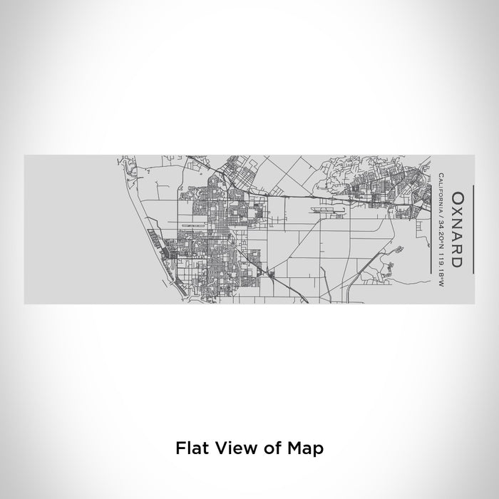Rendered View of Oxnard California Map Engraving on 10oz Stainless Steel Insulated Cup with Sipping Lid
