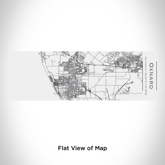 Rendered View of Oxnard California Map Engraving on 10oz Stainless Steel Insulated Cup with Sliding Lid in White