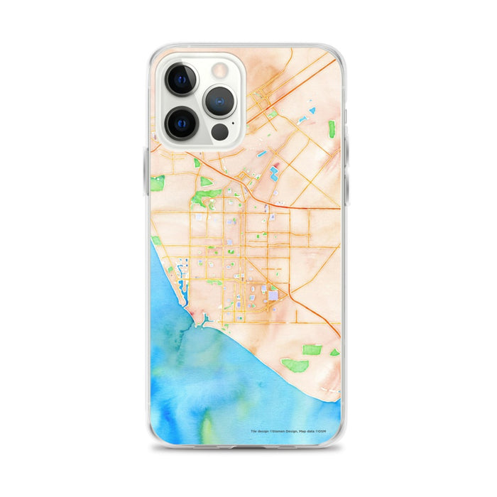 Custom Oxnard California Map iPhone 12 Pro Max Phone Case in Watercolor