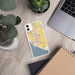 Custom Oxnard California Map Phone Case in Woodblock