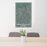 24x36 Ozark National Forest Arkansas Map Print Portrait Orientation in Afternoon Style Behind 2 Chairs Table and Potted Plant