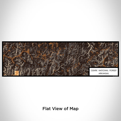 Flat View of Map Custom Ozark National Forest Arkansas Map Enamel Mug in Ember