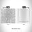 Rendered View of Ozark National Forest Arkansas Map Engraving on 6oz Stainless Steel Flask in White