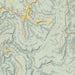 Ozark National Forest Arkansas Map Print in Woodblock Style Zoomed In Close Up Showing Details