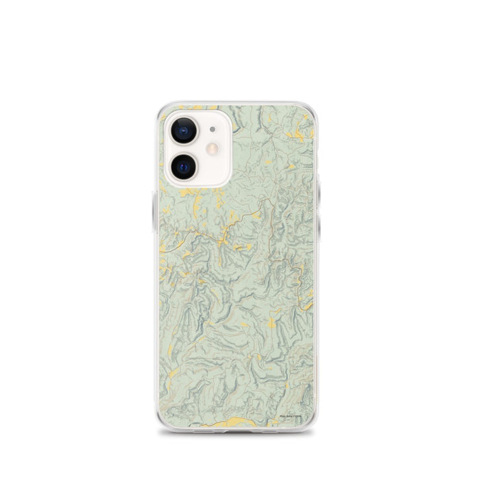 Custom Ozark National Forest Arkansas Map iPhone 12 mini Phone Case in Woodblock