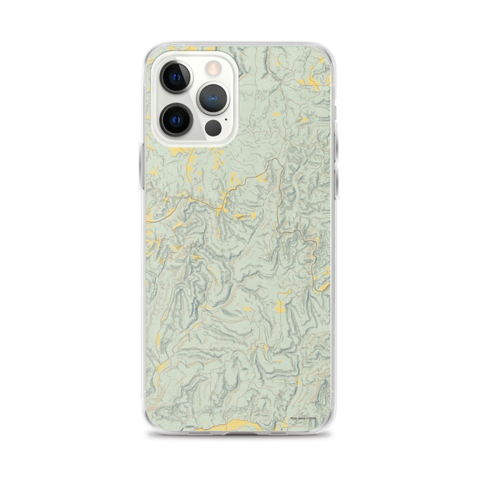 Custom Ozark National Forest Arkansas Map iPhone 12 Pro Max Phone Case in Woodblock