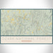 Ozark National Forest Arkansas Map Print Landscape Orientation in Woodblock Style With Shaded Background
