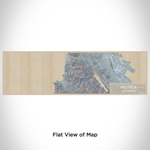 Flat View of Map Custom Pacifica California Map Enamel Mug in Afternoon