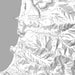 Pacifica California Map Print in Classic Style Zoomed In Close Up Showing Details