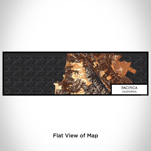 Flat View of Map Custom Pacifica California Map Enamel Mug in Ember