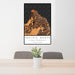 24x36 Pacific Grove California Map Print Portrait Orientation in Ember Style Behind 2 Chairs Table and Potted Plant