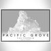Pacific Grove California Map Print Landscape Orientation in Classic Style With Shaded Background