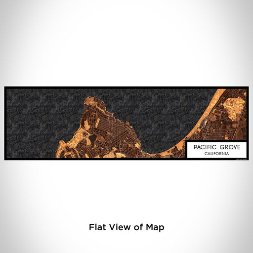 Flat View of Map Custom Pacific Grove California Map Enamel Mug in Ember
