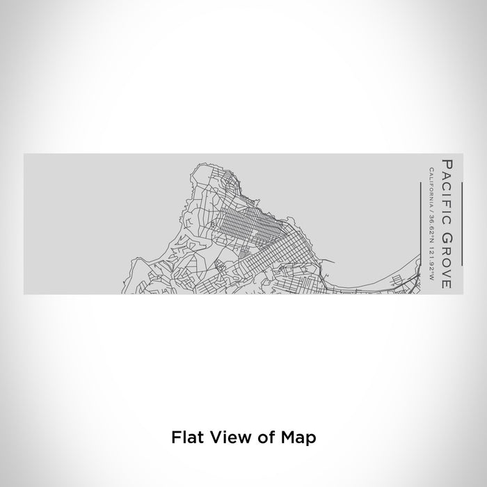 Rendered View of Pacific Grove California Map Engraving on 10oz Stainless Steel Insulated Cup with Sipping Lid