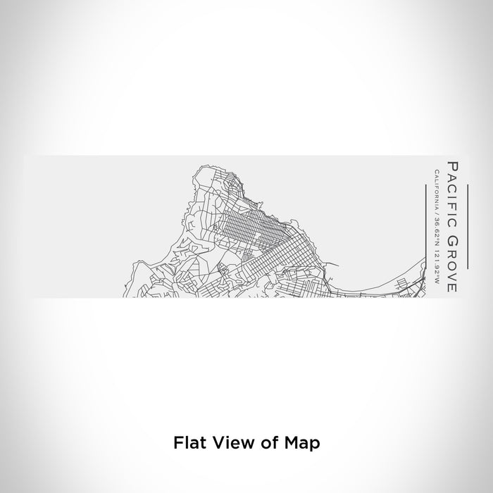 Rendered View of Pacific Grove California Map Engraving on 10oz Stainless Steel Insulated Cup with Sliding Lid in White