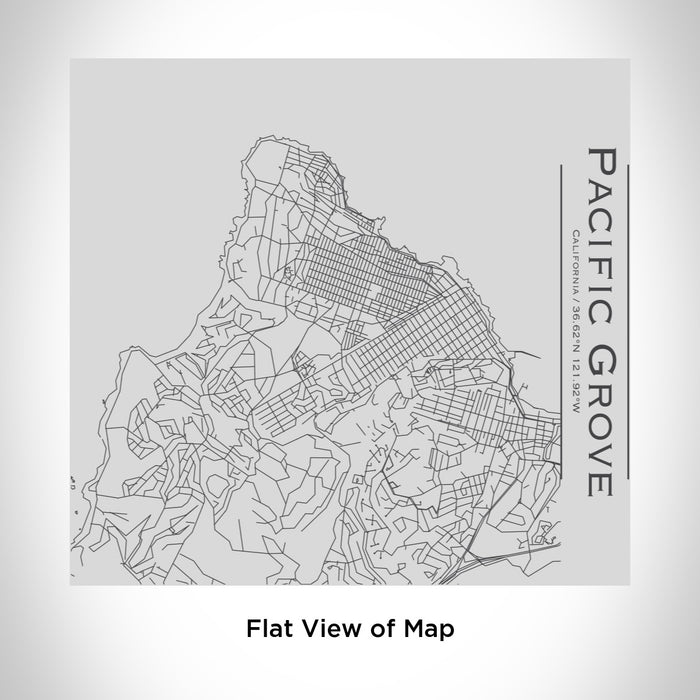 Rendered View of Pacific Grove California Map Engraving on 17oz Stainless Steel Insulated Tumbler
