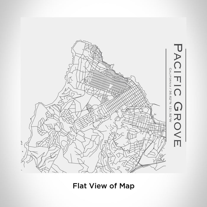 Rendered View of Pacific Grove California Map Engraving on 17oz Stainless Steel Insulated Tumbler in White