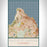 Pacific Grove California Map Print Portrait Orientation in Woodblock Style With Shaded Background