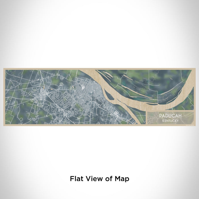 Flat View of Map Custom Paducah Kentucky Map Enamel Mug in Afternoon