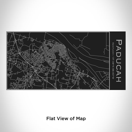 Rendered View of Paducah Kentucky Map Engraving on 17oz Stainless Steel Insulated Cola Bottle in Black