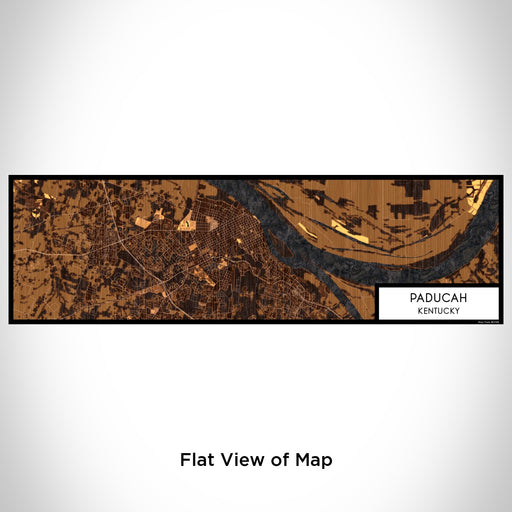 Flat View of Map Custom Paducah Kentucky Map Enamel Mug in Ember