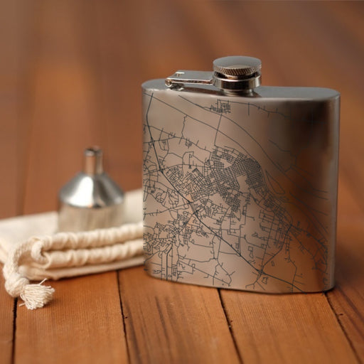 Paducah Kentucky Custom Engraved City Map Inscription Coordinates on 6oz Stainless Steel Flask